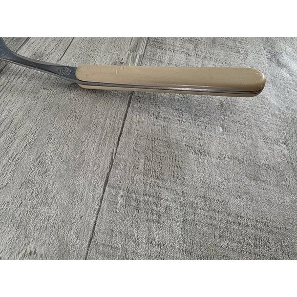 Vintage Heartland Stainless Steel Serving Fork With Cream Floral Handle - Picture 6 of 6